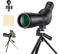 K&F CONCEPT 20-60X60 Jumelles d'observation des Oiseaux à Cylindre de Haut Niveau réglable à 45° avec Pince pour téléphone Portable, Support de trépied et Sac de Rangement