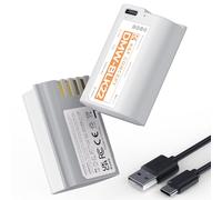 K&F CONCEPT 2520 mAh DMW-BLK22 Batterie 2 Pack USB-C Batteries à Chargement Complet 2,5 H, Compatibles avec Panasonic LUMIX S5, S5II, GH6, GH5, G5 II, S5 IIX, GH7, S9, G9 II