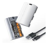 K&F CONCEPT 2520 mAh LP-E6P Batterie avec USB-C Batterie à Charge Directe | Compatible avec Canon R7, R6, R6V, R5, R6 Mark II, R5 Mark II, R,5D III IV, 5DS, 6D, 6D II, et Les Batterie de Série LP-E6