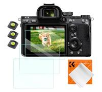 K&F CONCEPT 3 Films de Protection Compatible avec Sony A7 III A7C A9 A1 | Inclut 3 protège-griffes avec niveau à bulle et 1 chiffon, compatible avec Sony A7, A9, A1, RX et ZV - PF19