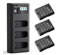 K&F CONCEPT 3 -Pack Batterie EN-EL14 et Chargeur LCD Amélioré Compatible avec Nikon D5300, D5600, D5100, D5200, D5500, D3100, D3200, D3300, D3400, D3500, Coolpix P7000, P7100, P7200, P7700 et P7800