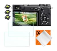 K&F CONCEPT 3 PCS Film de Protection Écran et 3 PCS Protège Griffe avec Niveau à Bulle et Chiffon Compatible avec Sony NEX 7/NEX 6/NEX 6L/NEX 5/NEX 3N/A6600/A6100/A6400/A6300/A6000/A5000