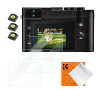 K&F CONCEPT 3 PCS Film de Protection Écran et 3 PCS Protège Griffe avec Niveau à Bulle et Chiffon et Sticker Compatible avec Leica Q2/Q3