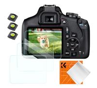 K&F CONCEPT 3 PCS Film de Protection Écran et 3 PCS Protège Griffe avec Niveau à Bulle et Chiffons Compatible avec Canon Rebel T7/T6/T5