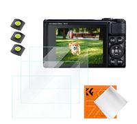 K&F CONCEPT 3 PCS Film de Protection Écran et 3 PCS Protège Griffe avec Niveau à Bulle et Chiffon et Sticker Compatible avec Canon SX740
