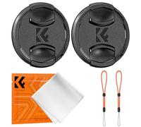 K&F Concept 40.5mm 2 x Bouchon Objectif + 2 x Élastique + 1 x Chiffon de Nettoyage Emballé sous Vide Compatible avec Appareil Photo Canon Nikon Sony Olympus Fujifilm Pentax Panasonic Leica