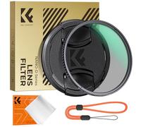 K&F Concept 49mm Filtre Polarisant CPL et Bouchon d'objectif et Chiffon de Nettoyage-D Série
