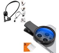 K&F Concept 52mm Clip Filtre Polarisant CPL + 2 en 1 Support pour Cou Téléphone Portable Magnétique+Clip, POV/Vlog
