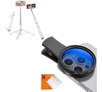 K&F Concept 52mm Clip Filtre Polarisant CPL + Perche à Selfie Auto-Ouvert