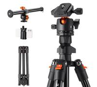 K&F Concept 76 pouces Trepied de camera avec trepieds DSLR en exterieur a colonne multi-angle rotatif avec une capacite de charge de tete a 360 d