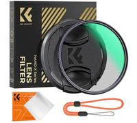 K&F CONCEPT 77mm Filter Polarisant CPL et Bouchon d'objectif et Chiffon de Nettoyage et Courroie Élastique pour Appareil Photo Caméra Reflex Numérique