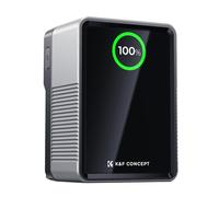 K&F CONCEPT 99Wh Batterie V Mount avec 100W Charge Rapide PD, 14.8V/6700mAh | Indicateur de Niveau de Mini Batterie V Lock avec DC/D-Tap/Double USB-C/USB-A/Câble de Charge 240 W KF-V99 Pro