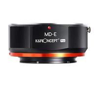 K&F Concept Adaptateur de monture d'objectif MD vers NEX pour objectif Minolta MD MC à monture NEX E avec vernis mat pour Sony A6000 A6400 A7II A5100 A7 A7RIII