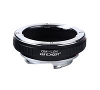 K&F CONCEPT Adaptateur de Monture pour Objectif compatibile Con Olympus Om à Caméra compatibile Con Leica M L/M Adaptateur pour Appareil Photo Bague d'adaptation Noir en Métal