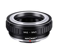 K&F Concept Adaptateur Monture Objectif pour Monter Objectif M42 vers Micro 4/3 en Métal - Compatible avec Olympus M43, Panasonic - Noir