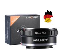 K&F Concept – Adaptateur d'objectif Nikon F vers Sony E – Compatible NEX