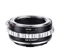 K&F CONCEPT Bague d’Adaptation Compatible avec Utiliser Objectifs compatibile Con Nikon F(g) sur Appareils Photo L, Bague Adaptatrice Manuelle NIK(G)-L