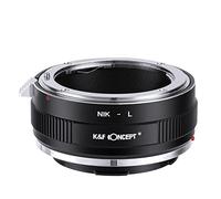 K&F CONCEPT Bague d’Adaptation Compatible avec Utiliser Objectifs compatibile Con Nikon F sur Appareils Photo L, Bague Adaptatrice Manuelle NIK-L