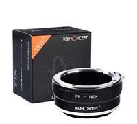 K&F CONCEPT Bague d'adaptation pour Objectif Praktica à compatibile Con Sony NEX Adaptateur lentille Fait de Laiton et d'aluminium Solide précis Noir