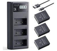 K&F Concept Batterie & Chargeur 3 Slots pour Fujifilm XM5, X100V, XT30, XE4, NP-W126/NP-W126S.