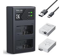 K&F Concept Batterie LP-E8 et chargeur de batterie double fente pour appareils photo numériques Canon EOS Rebel T3i T2i T4i T5i, EOS 600D 550D 650D 700D, Kiss X4 X5 X6 X7, LC-E8E