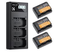 K&F Concept Batterie NP-FZ100 et Chargeur, 3 Batteries de Remplacement pour Sony A7iii, A7iv, A7C, ZV-E1, FX3, FX30, A9, A6600, etc