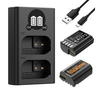 K&F CONCEPT Batterie Panasonic DMW-BLK22 avec Chargeur LCD 2400mAh X 2 | 2 Batteries Haute capacité de 2400 mAh Compatible avec Lumix S9, S5, S5 II/IX, GH5, GH5 II, GH6, GH7, et G9 II