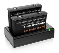 K&F Concept Batterie pour Insta360 X4,2 x 2350 mAh Double Fente LED Compatible avec Caméra de Sport Panoramique Insta360 X4