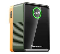 K&F CONCEPT Batterie V Mount,99Wh 6700mAh/14.8V Mini Batterie V Lock avec 100W Charge Rapide USB-C PD avec Écran Couleur TFT,D-Tap/Type-A/DC/USB-A/Type-C Ports pour Caméscope, Moniteur, Caméra