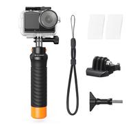 K&F CONCEPT Boîtier étanche de 60 m avec poignée flottante compatible avec DJI Osmo Action 6, boîtier sous-marin avec support de griffe | Feuille anti-buée, coque de protection pour plongée profonde
