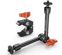 K&F CONCEPT Bras Magique 9.8 Pouce avec Pince Super Clamp et Vis 1/4'' 3/8", Support Articulé Réglable pour Moniteur, Appareil Photo, Lumière LED, Microphone, Trépied Vidéo