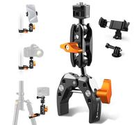 K&F CONCEPT Bras Magique + Pince Super Clamp à Rotule 360° - Support Articulé Multi-Angle avec Filetage 1/4'' et Adaptateur GoPro/Clip Téléphone pour Caméra Photo DSLR Microphone Lumière - M13