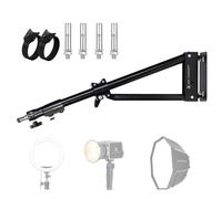 NEEWER Support Mural Bras de Fixation Triangle pour Photographie en Studio Lampe Strobe Monolight Softboxes Parapluies Réflecteurs, Rotation Flexible 180 degrés, Longueur Maxi de 130 cm (Noir)