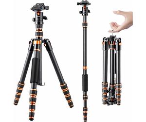 K&F Concept - C225C0+BH-25 Trépied Carbone Monopode