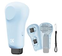 K&F CONCEPT Coque de Protection Compatible avec Pocket 4P | Adaptation précise compatible avec DJI Pocket 4P,antichoc,avec doublure douce,2 compartiments (filtre+grand angulaire),Bleu