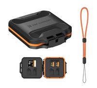 K&F CONCEPT Custodia per Schede SD, Scatola Porta Memory Card Impermeabile e Antiurto, 12 Slot per 8 Micro SD/TF e 4 SD SDXC SDHC, Astuccio Compatto Con Cordino Antismarrimento
