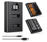 K&F CONCEPT DB-110 Batteries et Chargeur LCD 2 x 1100mAh Double Fente