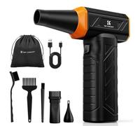 K&F CONCEPT Dépoussiéreur Air Comprimé, 8000mAh-150min | 150000RPM | Lumière LED | 3 Vitesses Ajustables | Moteur sans Balais Rechargeable pour Ordinateur, Clavier, Voiture, Maison, Extérieur