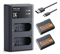K&F CONCEPT EN-EL14 Batterie et Chargeur avec Double Fente Compatible avec Nikon D3500 D5600 D3200 D3300 D3400 D5500 Coolpix P7800 P7700 P7200 P7100 P7000