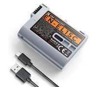 K&F CONCEPT EN-EL15C Batterie 2600mAh USB-C 2.5H Chrage Rapide Batterie | Compatible avec Nikon Z8, Z7, Z6, Z7ii, Z6ii, Z6iii, Zf, Z5, D850, D810, D810A, D780, D750, D610, D500, D7500, D7200