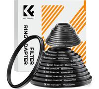 K&F Concept – Kit 11 bagues de réduction pour filtres 26-82 mm