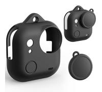 K&F Concept Étui en Silicone Noir Compatible avec Insta360 Go Ultra, Accessoires de Protection complète pour caméra d’Action, Housse Souple avec Cache-Objectif et Fente Carte mémoire.