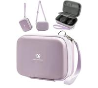 K&F Concept Étui pour Appareil Photo Numérique Compact, Petit Étui pour Gopro/Digital Camera numérique Protection avec 2 Sangle Bandoulière Portable-Pourpre