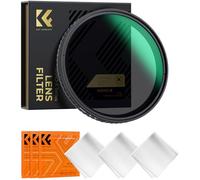 K&F CONCEPT Filtre 105 mm ND2-ND32 1-5 f-Stops Variable sans Croix Noir et 3 Chiffon de Nettoyage en Microfibre Emballé sous Vide pour Appareil Photo