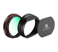K&F CONCEPT Filtre Black-Mist Diffusion et Bouchon et Pare-Soleil Compatible avec Fujifilm X100/X100F/X100S/X100T/X100V/X100VI/FX100/SX100/TX100/X100V Noir