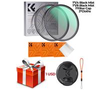 K & F Concept-Filtre de diffusion de brume noire pour objectifs d'appareil photo reflex numérique Nikon IL,livre 49mm 58mm 62mm 67mm 77mm 82mm,49-82mm 1/4 1/8 - Type 1-4 1-8 CAP-52mm