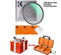 K & F Concept-Filtre de diffusion de brume noire pour objectifs d'appareil photo reflex numérique Nikon IL,livre 49mm 58mm 62mm 67mm 77mm 82mm,49-82mm 1/4 1/8 - Type 1-8 BOX-52mm