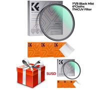 K & F Concept-Filtre de diffusion de brume noire pour objectifs d'appareil photo reflex numérique Nikon IL,livre 49mm 58mm 62mm 67mm 77mm 82mm,49-82mm 1/4 1/8 - Type 1-8 MCUV-62mm