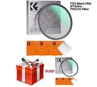 K & F Concept-Filtre de diffusion de brume noire pour objectifs d'appareil photo reflex numérique Nikon IL,livre 49mm 58mm 62mm 67mm 77mm 82mm,49-82mm 1/4 1/8 - Type 1-4 MCUV-77mm