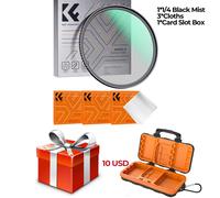 K & F Concept-Filtre de diffusion de brume noire pour objectifs d'appareil photo reflex numérique Nikon IL,livre 49mm 58mm 62mm 67mm 77mm 82mm,49-82mm 1/4 1/8 - Type 1-4 BOX-58mm